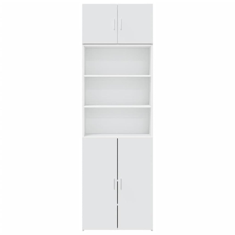Opbergkast 70X42,5X225 Cm Bewerkt Hout Wit