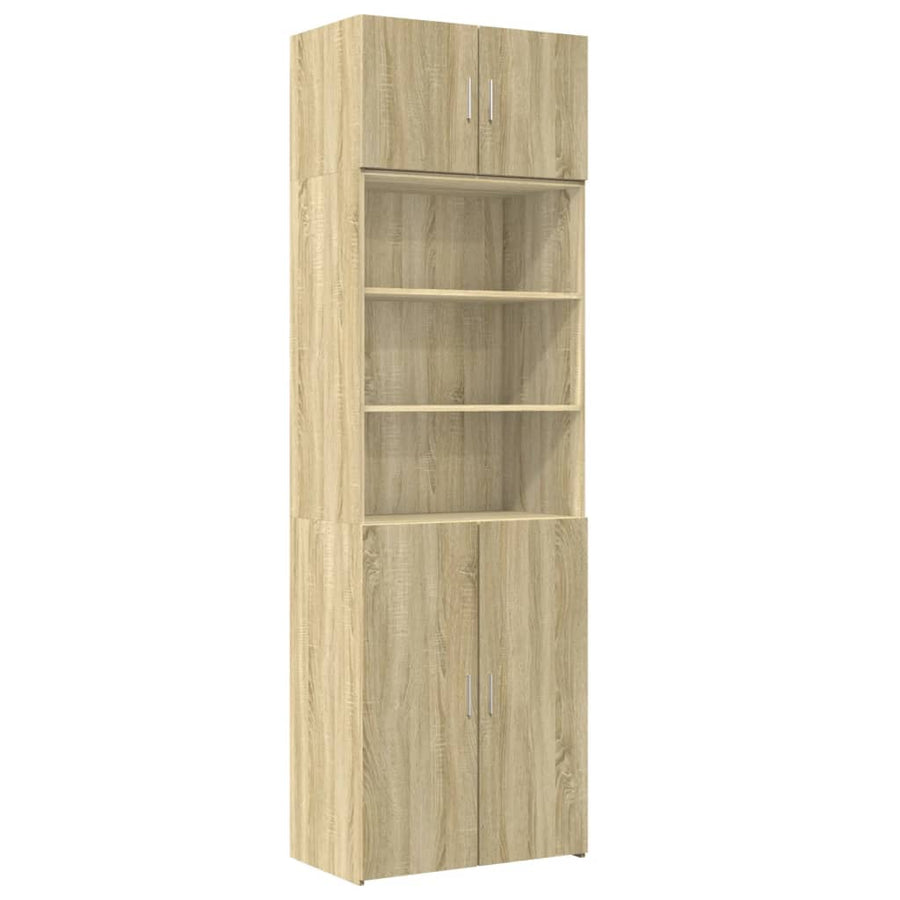 Opbergkast 70X42,5X225 Cm Bewerkt Hout Kleurig Sonoma eiken