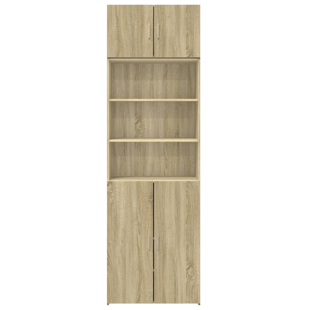 Opbergkast 70X42,5X225 Cm Bewerkt Hout Kleurig Sonoma eiken