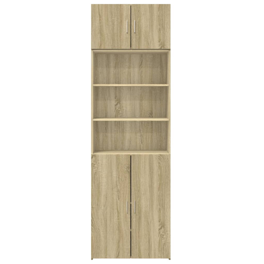 Opbergkast 70X42,5X225 Cm Bewerkt Hout Kleurig Sonoma eiken