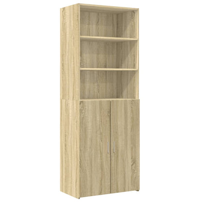 Opbergkast 70X42,5X225 Cm Bewerkt Hout Kleurig Sonoma eiken