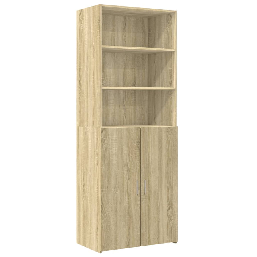 Opbergkast 70X42,5X225 Cm Bewerkt Hout Kleurig Sonoma eiken