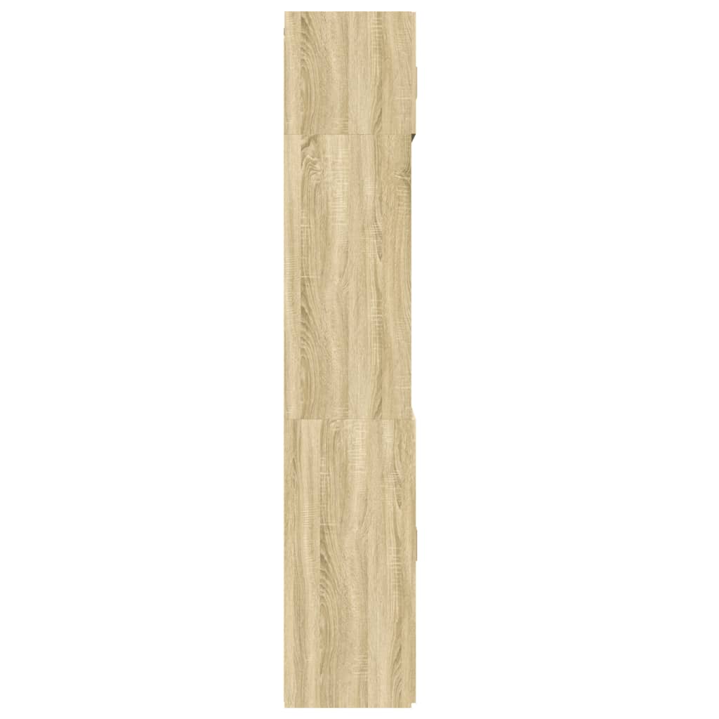 Opbergkast 70X42,5X225 Cm Bewerkt Hout Kleurig Sonoma eiken
