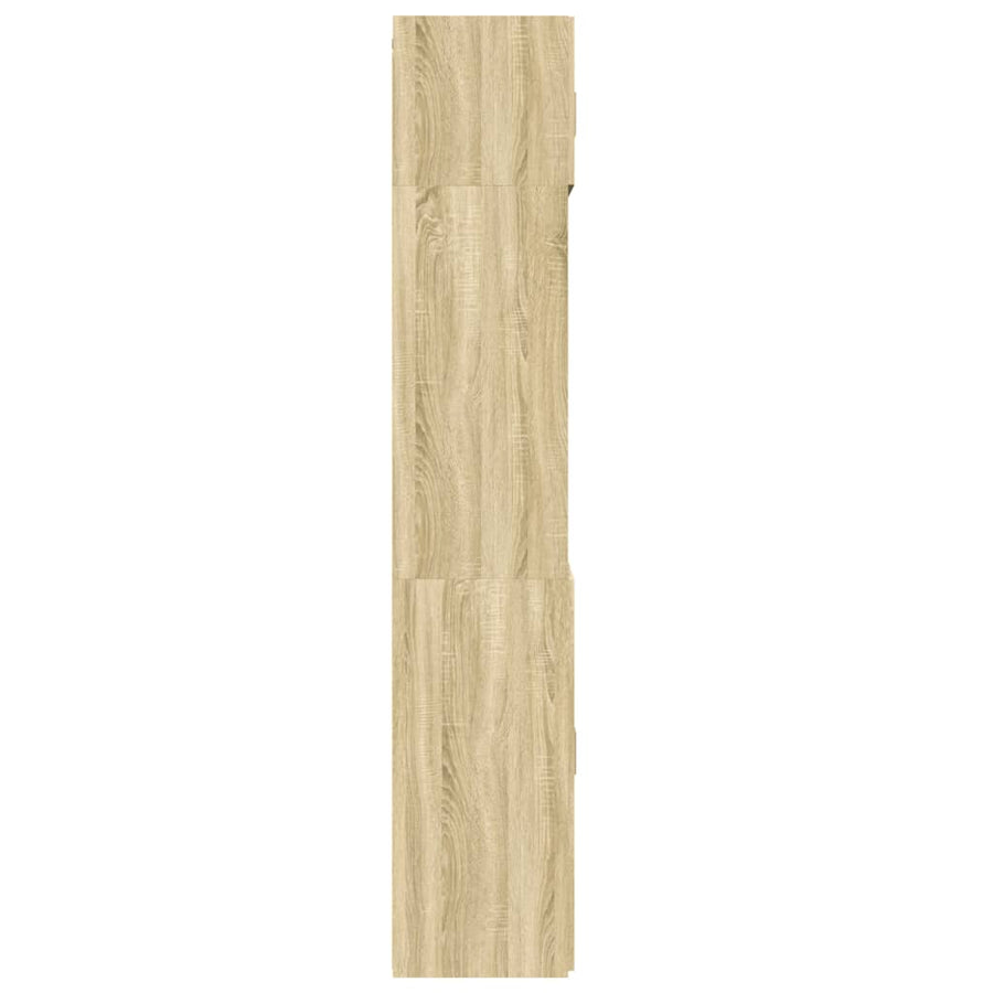Opbergkast 70X42,5X225 Cm Bewerkt Hout Kleurig Sonoma eiken