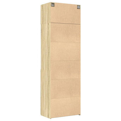 Opbergkast 70X42,5X225 Cm Bewerkt Hout Kleurig Sonoma eiken