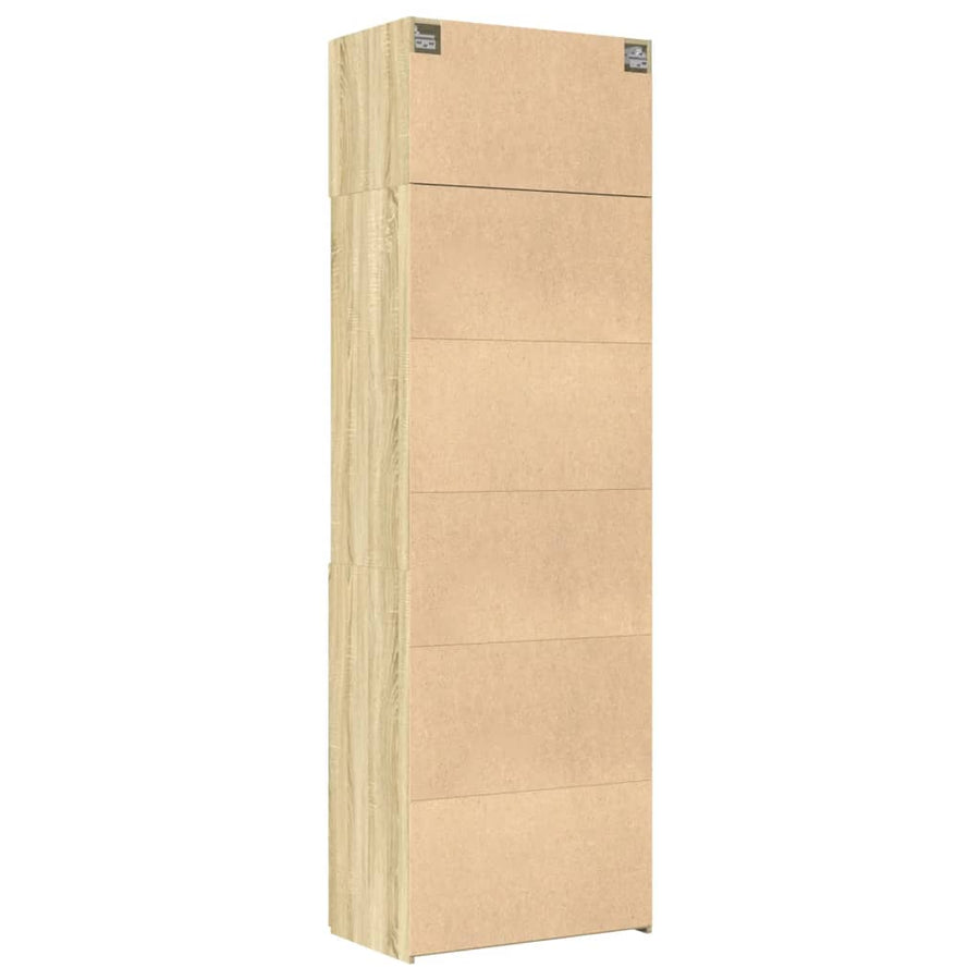 Opbergkast 70X42,5X225 Cm Bewerkt Hout Kleurig Sonoma eiken