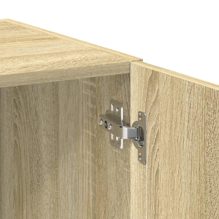 Opbergkast 70X42,5X225 Cm Bewerkt Hout Kleurig Sonoma eiken