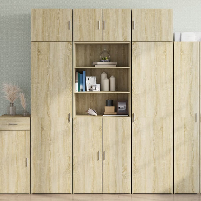 Opbergkast 70x42,5x225 cm bewerkt hout sonoma eikenkleurig