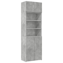 Opbergkast 70x42,5x225 cm bewerkt hout betongrijs