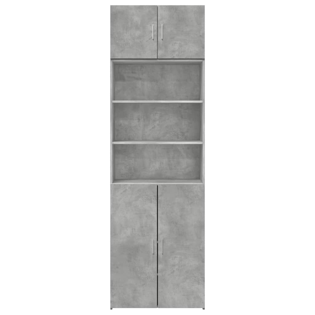 Opbergkast 70x42,5x225 cm bewerkt hout betongrijs