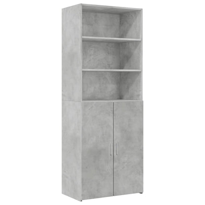 Opbergkast 70x42,5x225 cm bewerkt hout betongrijs