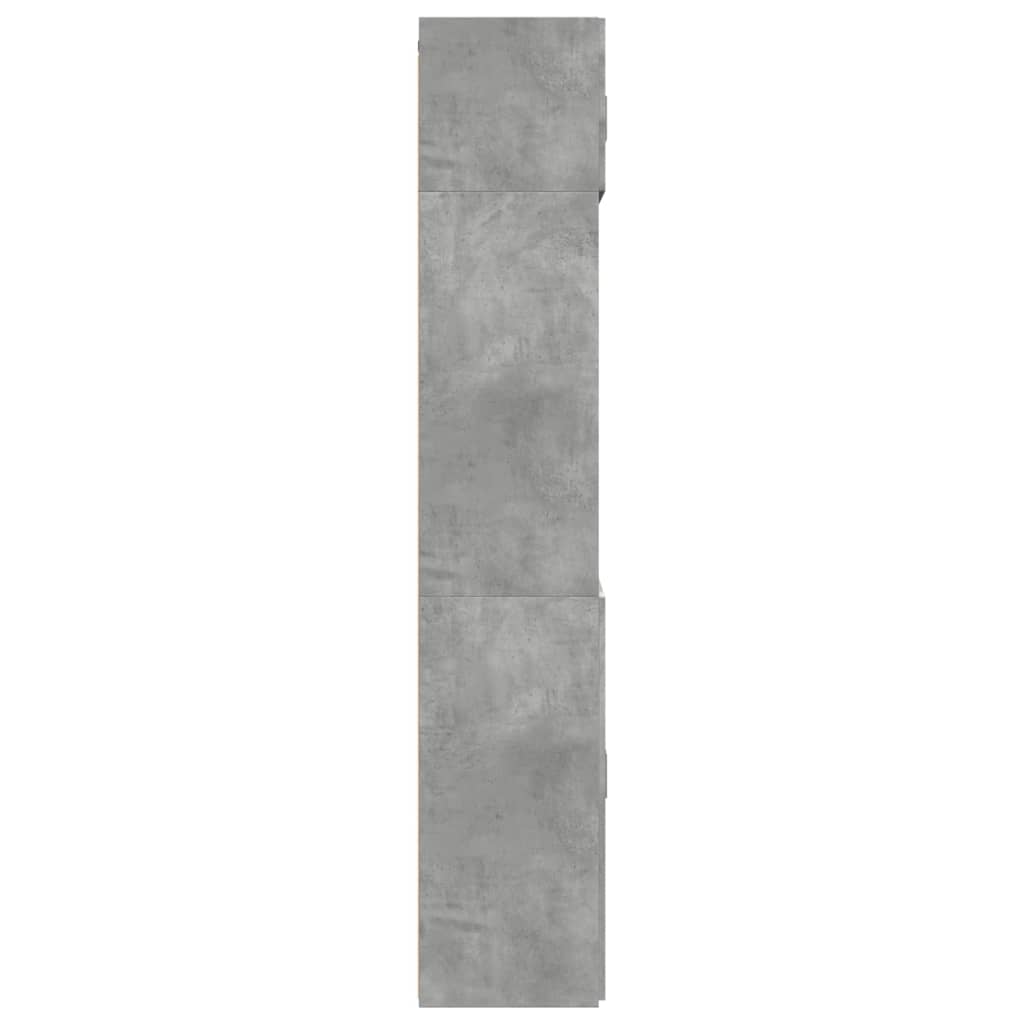 Opbergkast 70x42,5x225 cm bewerkt hout betongrijs