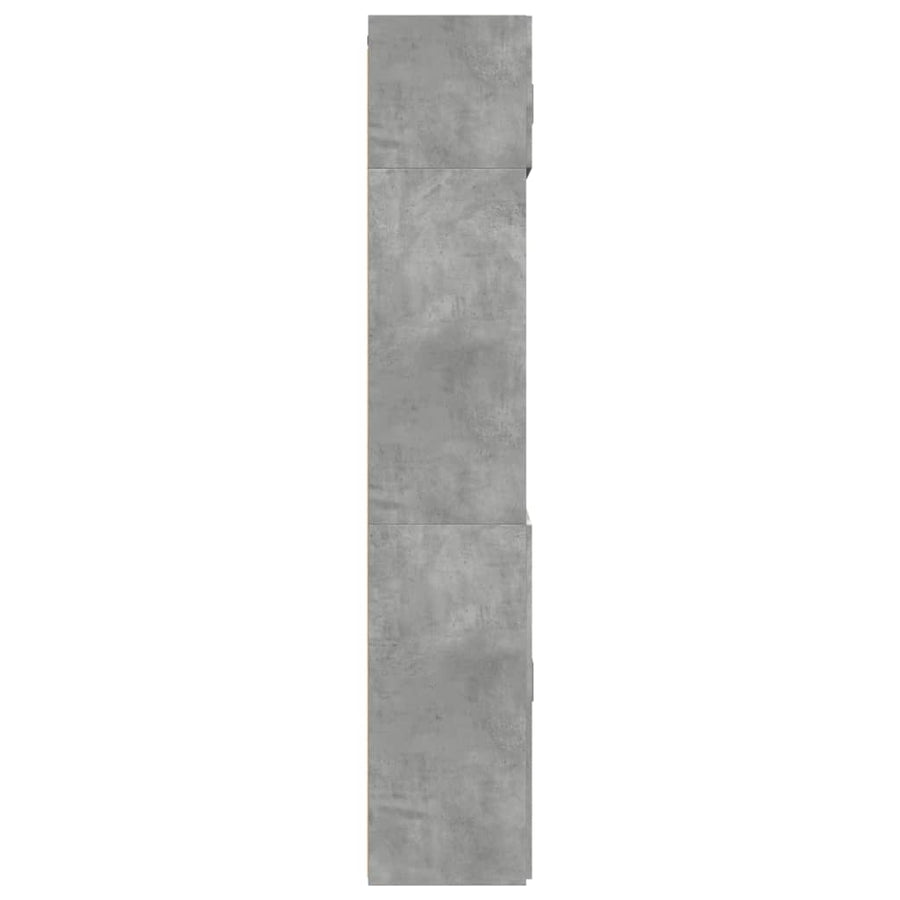 Opbergkast 70x42,5x225 cm bewerkt hout betongrijs