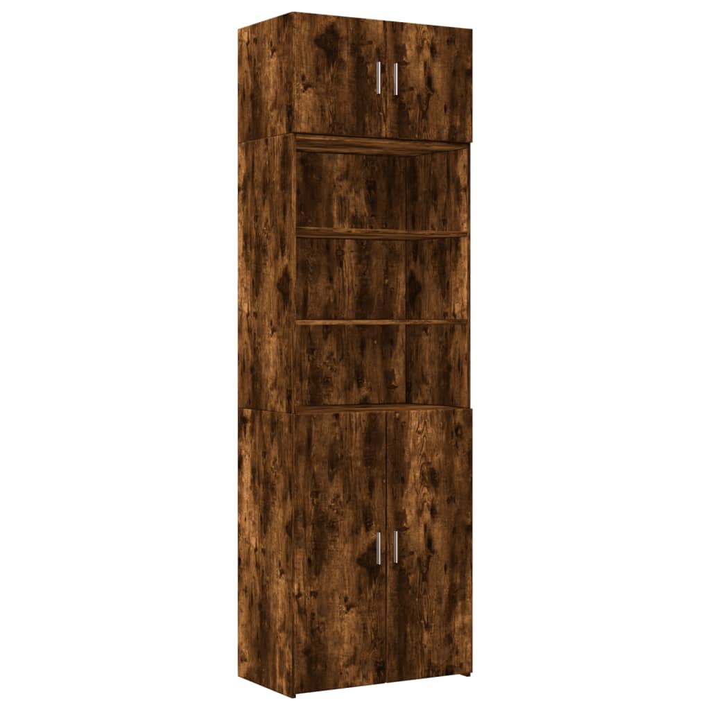 Opbergkast 70X42,5X225 Cm Bewerkt Hout Kleur Gerookt eiken