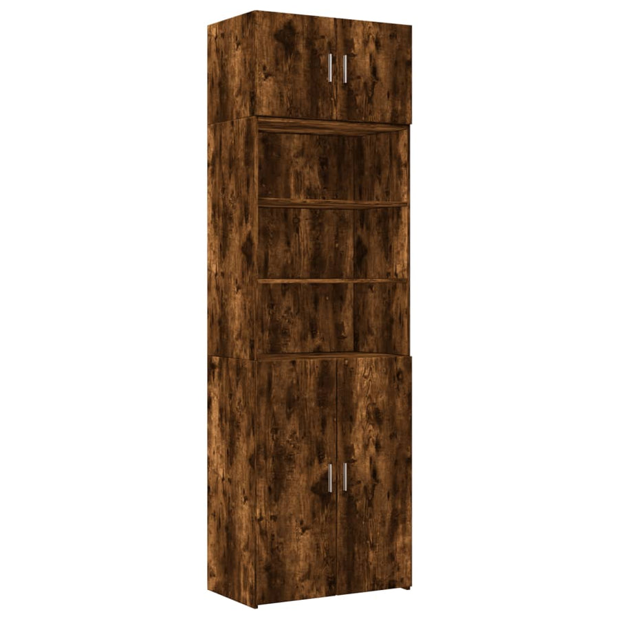 Opbergkast 70X42,5X225 Cm Bewerkt Hout Kleur Gerookt eiken