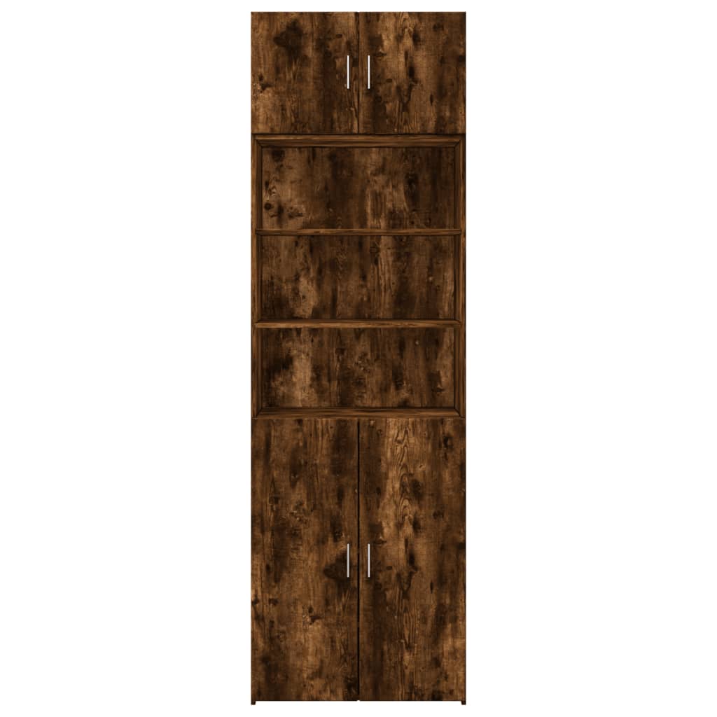 Opbergkast 70X42,5X225 Cm Bewerkt Hout Kleur Gerookt eiken