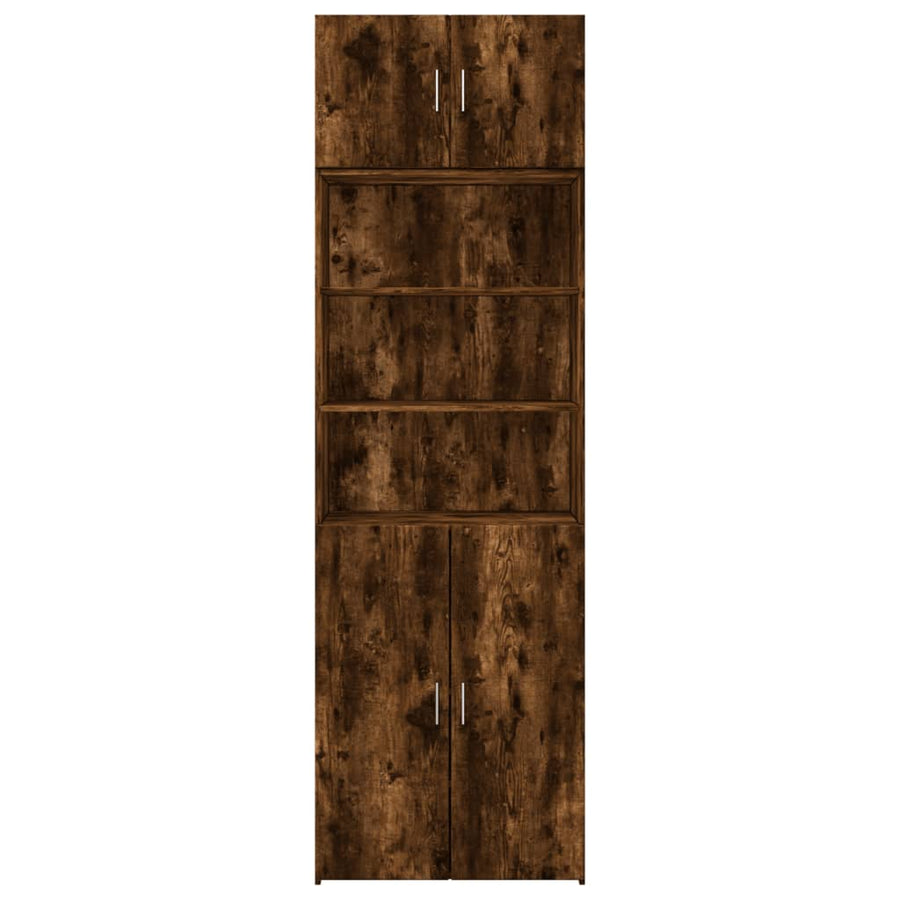 Opbergkast 70X42,5X225 Cm Bewerkt Hout Kleur Gerookt eiken