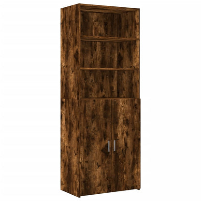 Opbergkast 70X42,5X225 Cm Bewerkt Hout Kleur Gerookt eiken