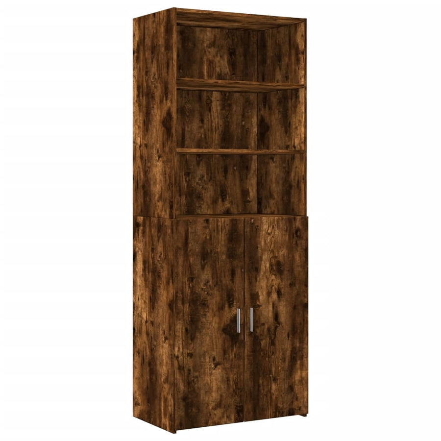 Opbergkast 70X42,5X225 Cm Bewerkt Hout Kleur Gerookt eiken