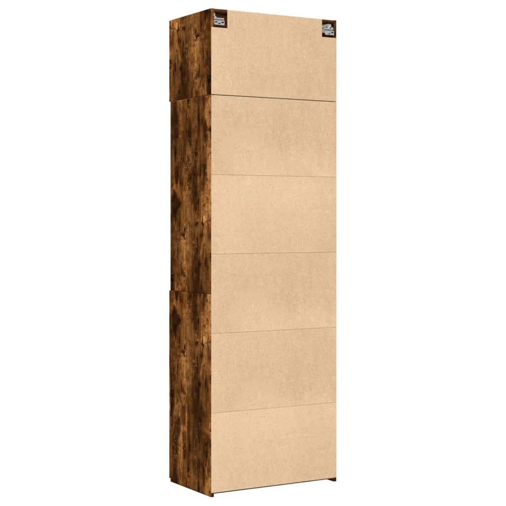 Opbergkast 70X42,5X225 Cm Bewerkt Hout Kleur Gerookt eiken