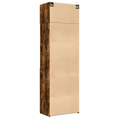 Opbergkast 70X42,5X225 Cm Bewerkt Hout Kleur Gerookt eiken