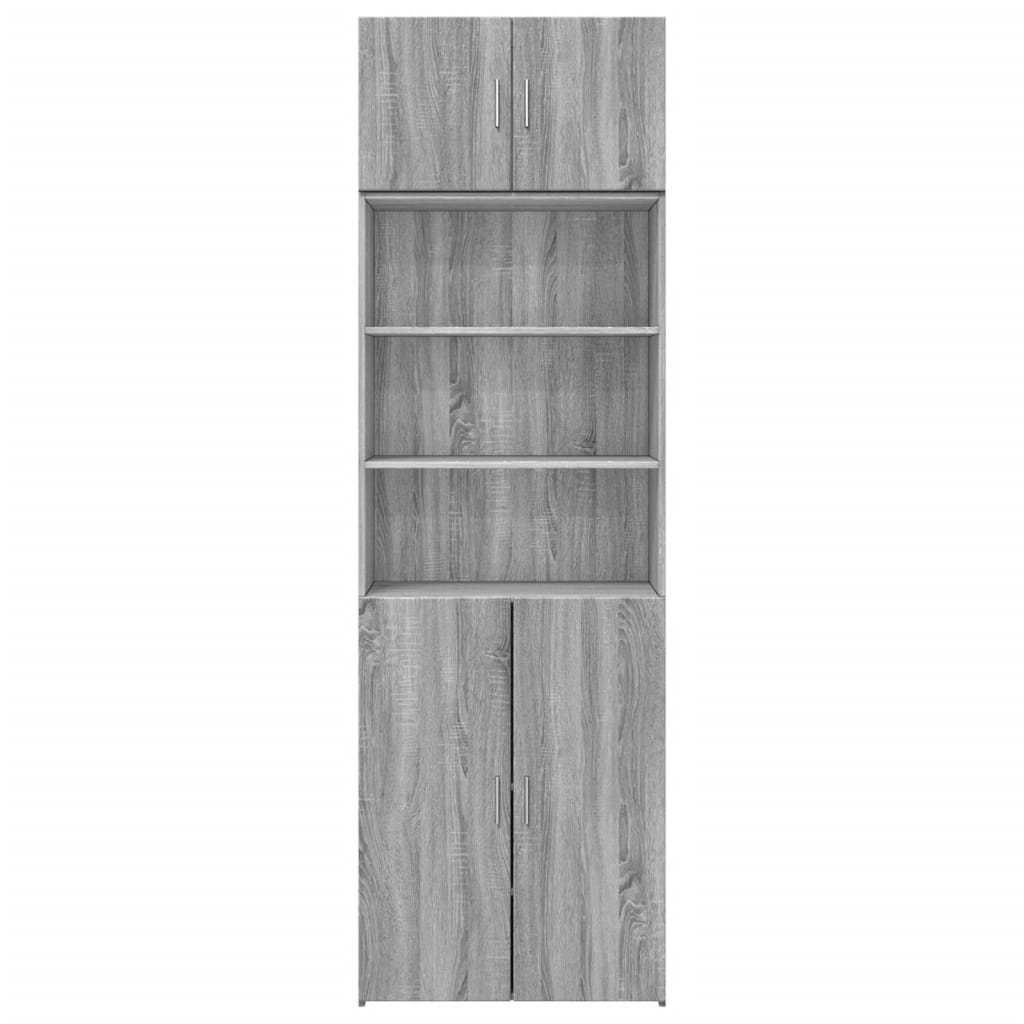 Opbergkast 70x42,5x225 cm bewerkt hout grijs sonoma eikenkleur