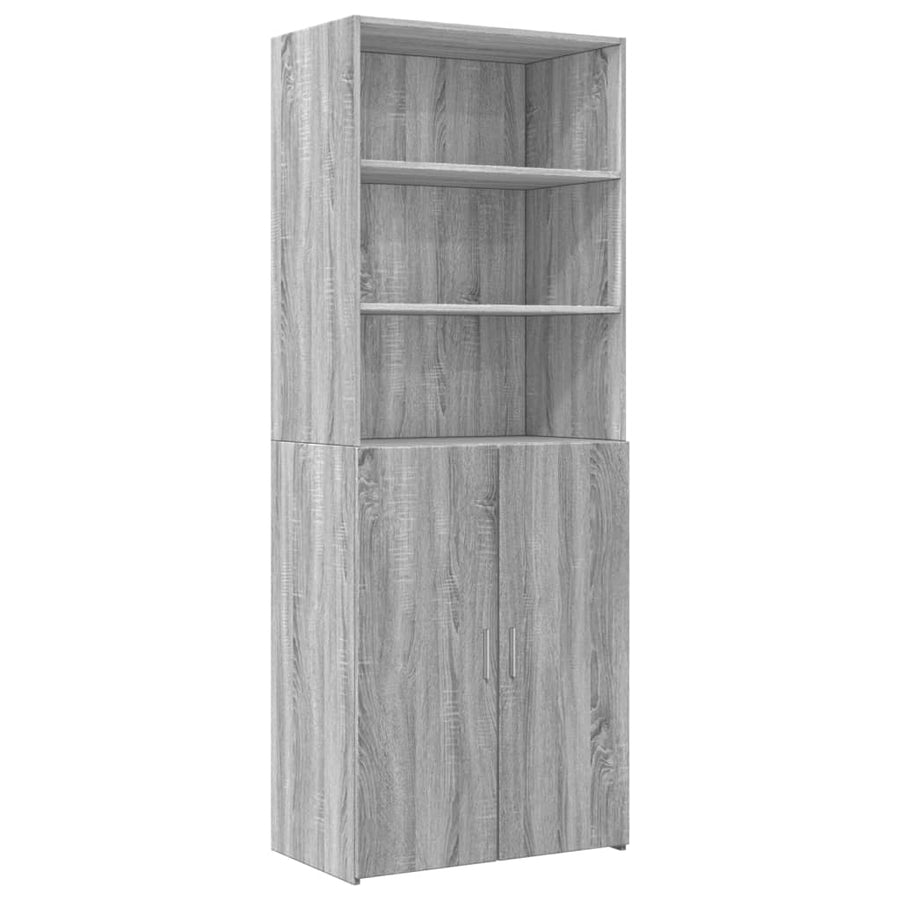 Opbergkast 70x42,5x225 cm bewerkt hout grijs sonoma eikenkleur