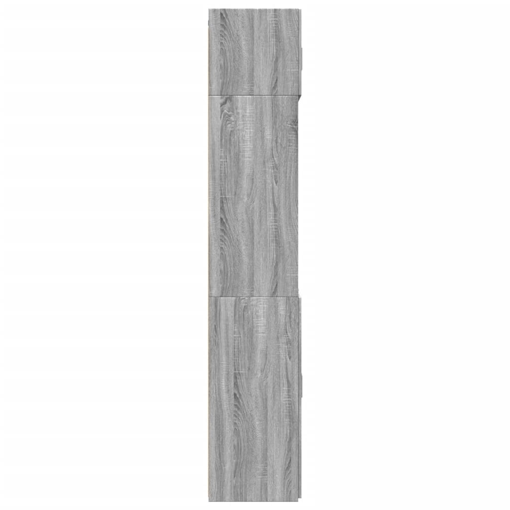 Opbergkast 70x42,5x225 cm bewerkt hout grijs sonoma eikenkleur