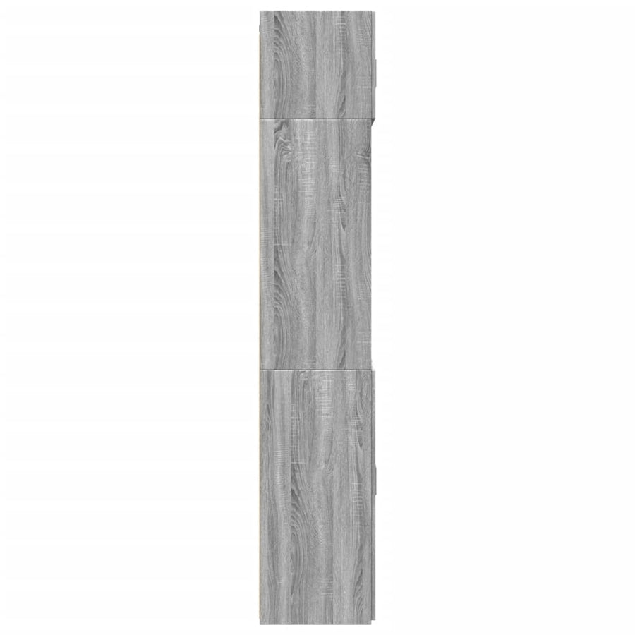 Opbergkast 70x42,5x225 cm bewerkt hout grijs sonoma eikenkleur