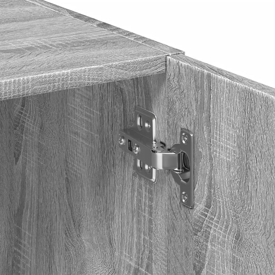 Opbergkast 70x42,5x225 cm bewerkt hout grijs sonoma eikenkleur