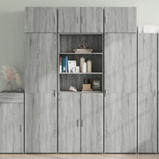 Opbergkast 70x42,5x225 cm bewerkt hout grijs sonoma eiken
