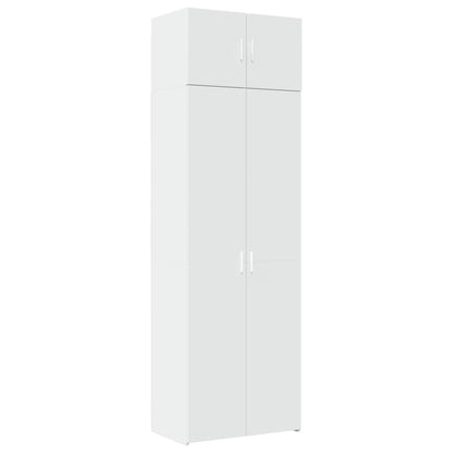 Opbergkast 70x42,5x225 cm bewerkt hout wit