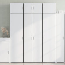 Opbergkast 70x42,5x225 cm bewerkt hout wit