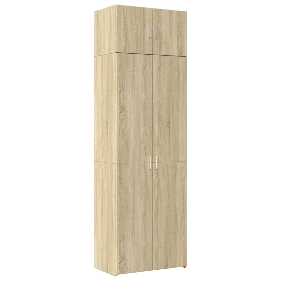 Opbergkast 70x42,5x225 cm bewerkt hout sonoma eikenkleurig