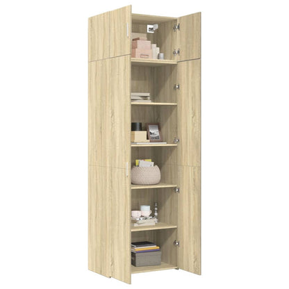 Opbergkast 70x42,5x225 cm bewerkt hout sonoma eikenkleurig