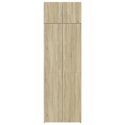 Opbergkast 70x42,5x225 cm bewerkt hout sonoma eikenkleurig