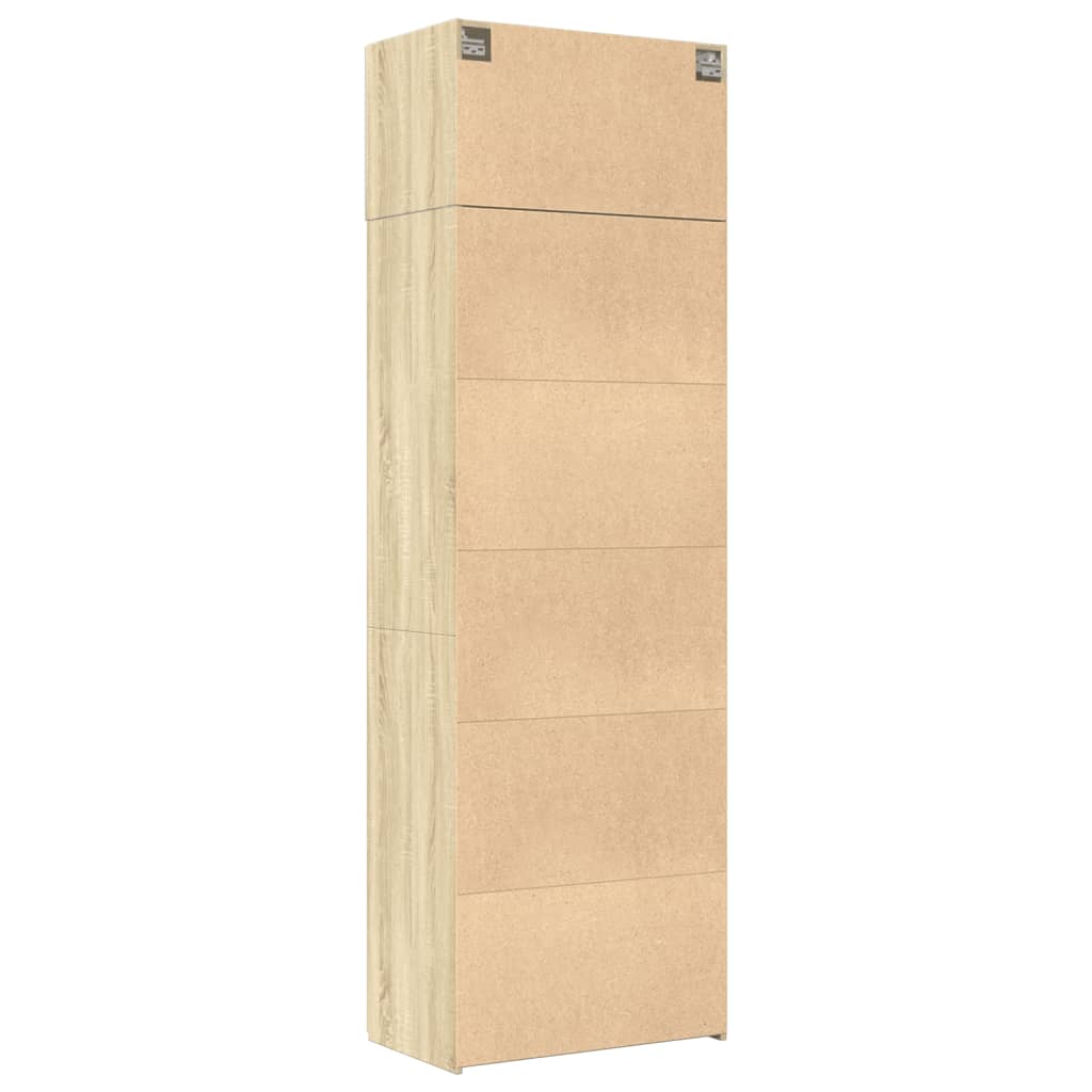 Opbergkast 70x42,5x225 cm bewerkt hout sonoma eikenkleurig