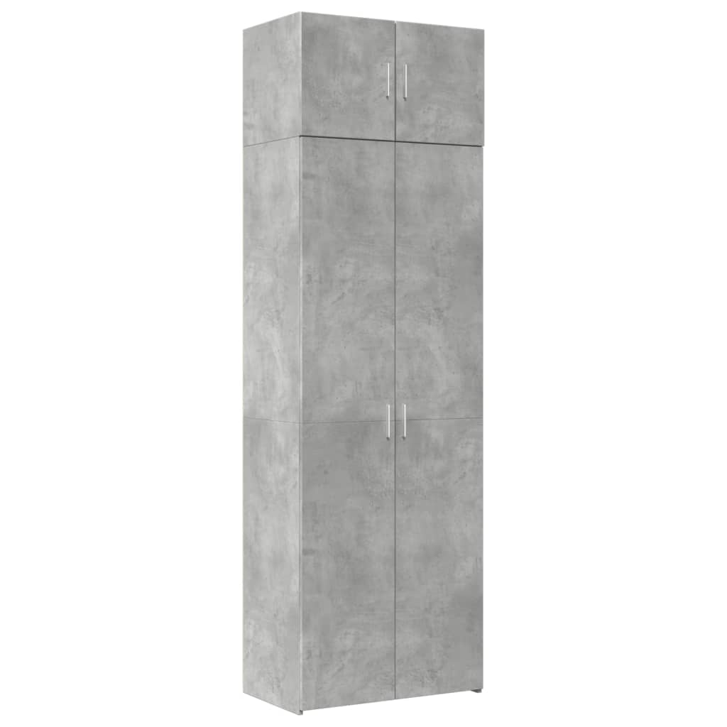 Opbergkast 70x42,5x225 cm bewerkt hout betongrijs
