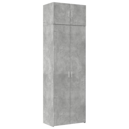 Opbergkast 70x42,5x225 cm bewerkt hout betongrijs