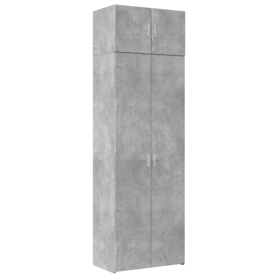 Opbergkast 70x42,5x225 cm bewerkt hout betongrijs