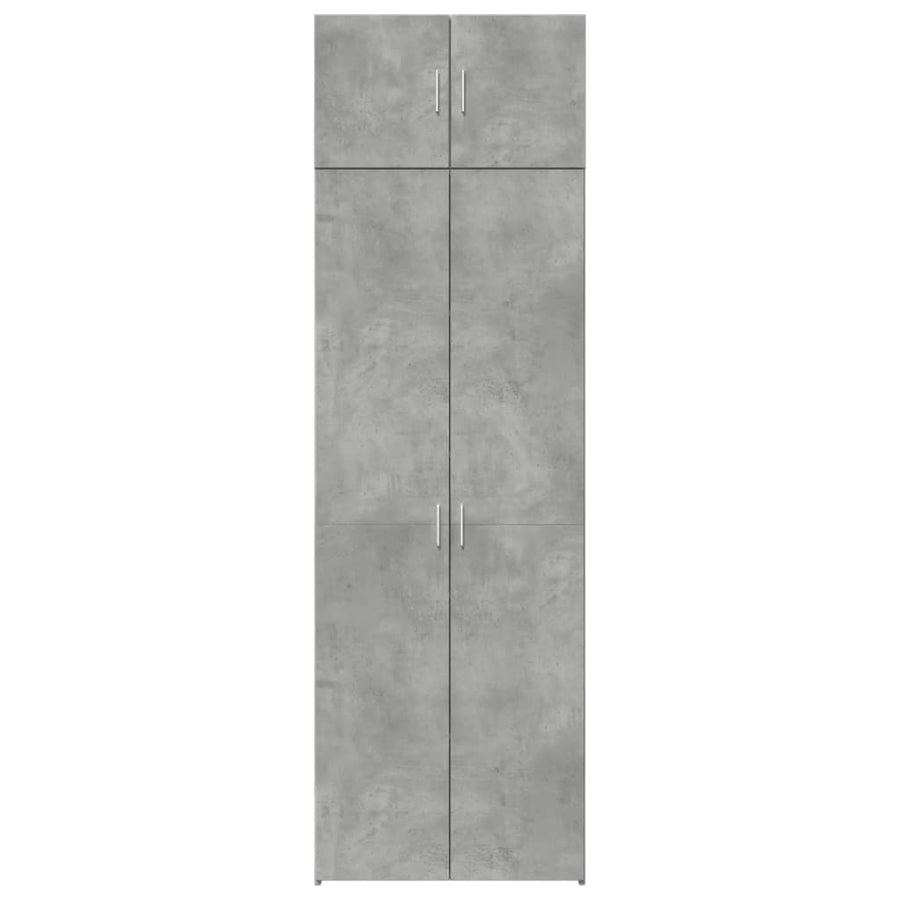 Opbergkast 70x42,5x225 cm bewerkt hout betongrijs