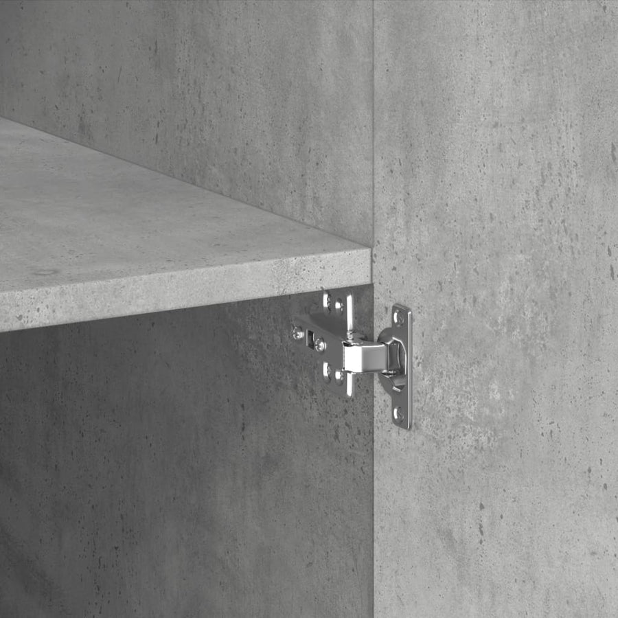 Opbergkast 70x42,5x225 cm bewerkt hout betongrijs