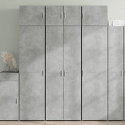 Storage cabinet 70x42.5x225 cm engineered wood concrete gray