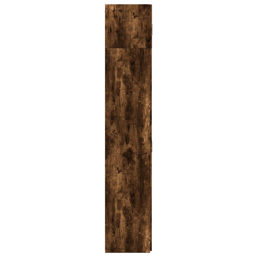 Opbergkast 70x42,5x225 cm bewerkt hout gerookt eikenkleur