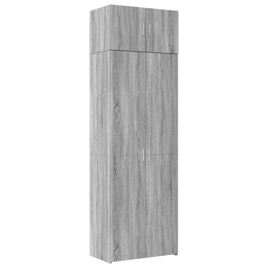 Opbergkast 70x42,5x225 cm bewerkt hout grijs sonoma eikenkleur