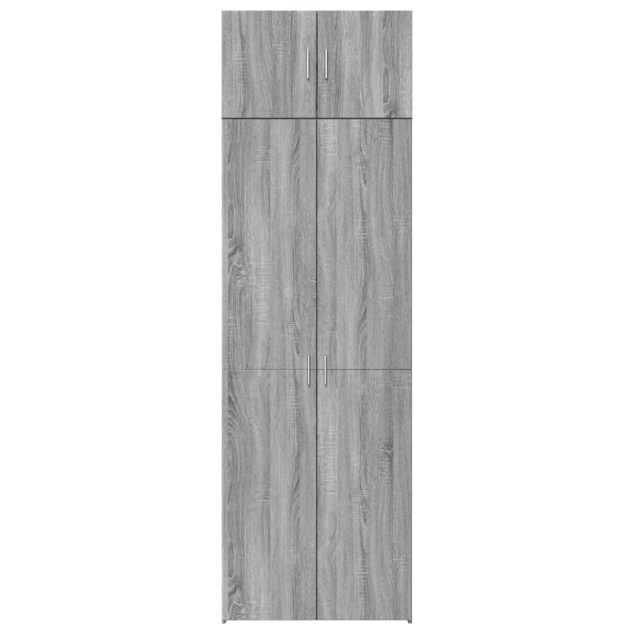Opbergkast 70x42,5x225 cm bewerkt hout grijs sonoma eikenkleur