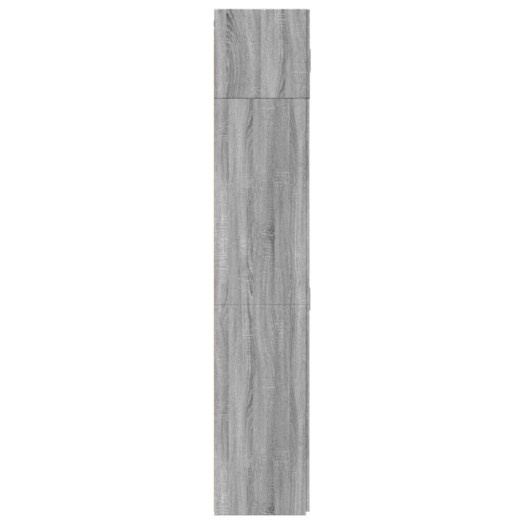 Opbergkast 70x42,5x225 cm bewerkt hout grijs sonoma eikenkleur