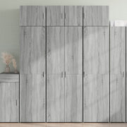 Storage cabinet 70x42.5x225 cm engineered wood grey Sonoma oak colour