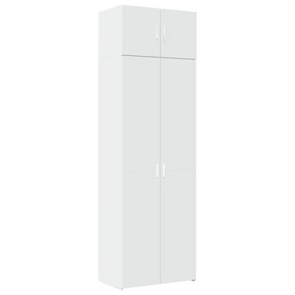 Opbergkast 70x42,5x225 cm bewerkt hout wit