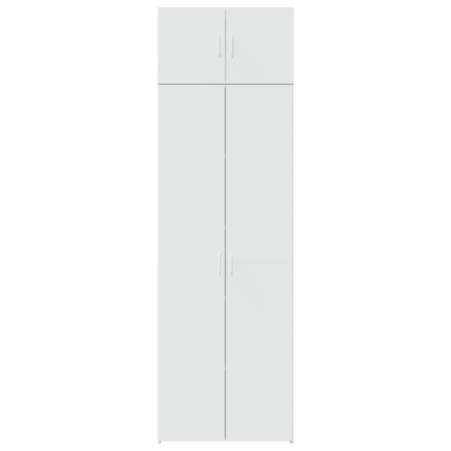 Opbergkast 70x42,5x225 cm bewerkt hout wit